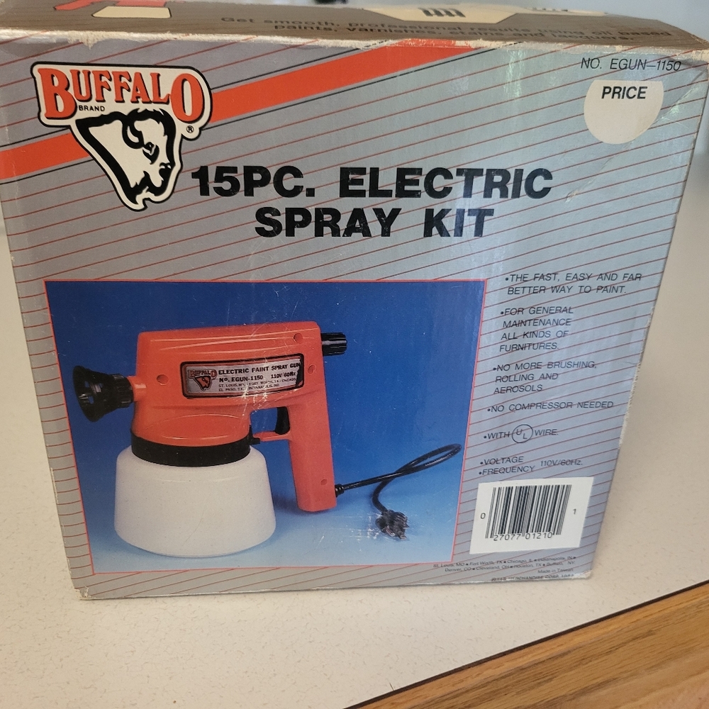 Buffalo Vintage Airless Electric Paint Spray Gun With Operating Manual